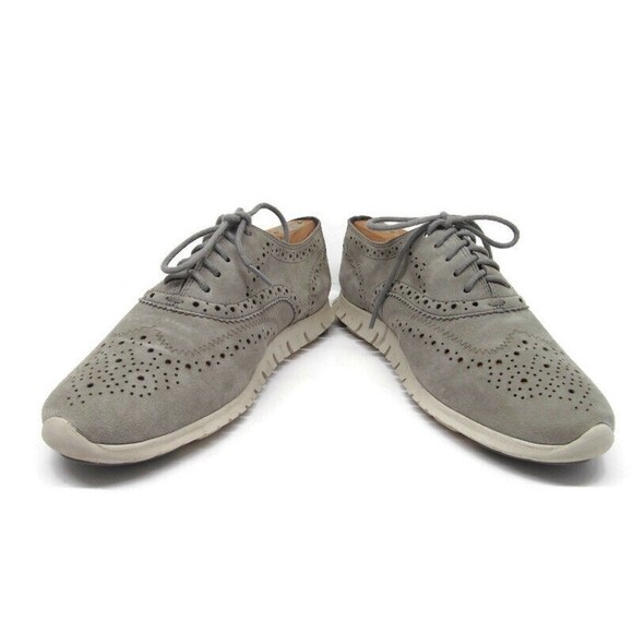 Cole Haan Grand Os Zerogrand Gray Perforated Oxfords Womens Size US 7 B - Picture 2 of 12